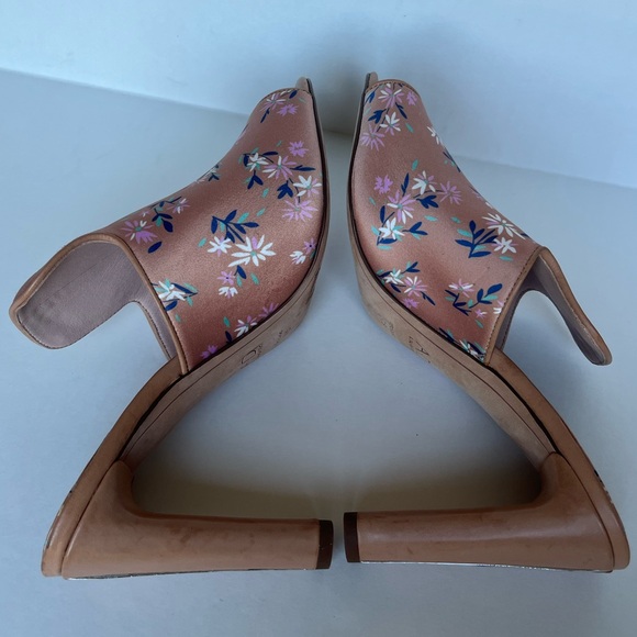 AD & Daughters Jaconi Textile/Leather Floral High Heel Peep Toe Mules Shoes 7.5 - Picture 6 of 15